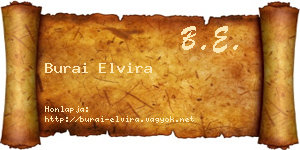 Burai Elvira névjegykártya